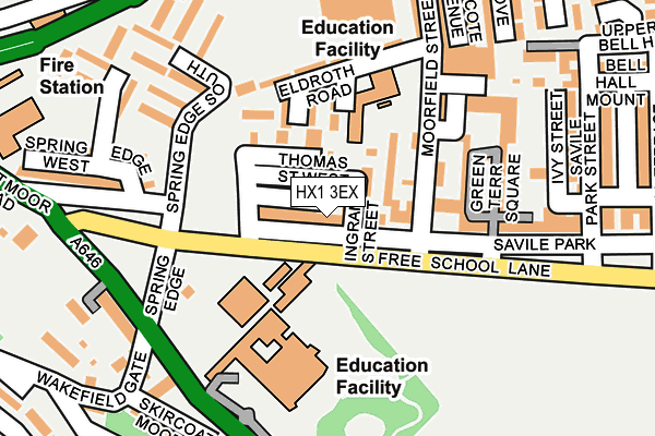 HX1 3EX map - OS OpenMap – Local (Ordnance Survey)