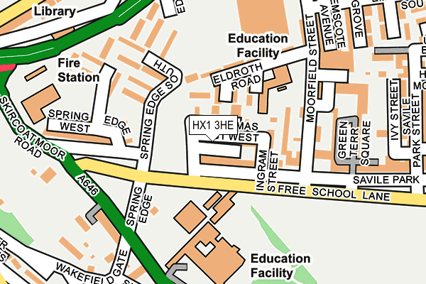 HX1 3HE map - OS OpenMap – Local (Ordnance Survey)