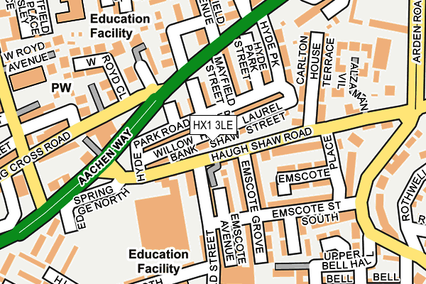 HX1 3LE map - OS OpenMap – Local (Ordnance Survey) HX1 3LE map - OS OpenMap – Local (Ordnance Survey)