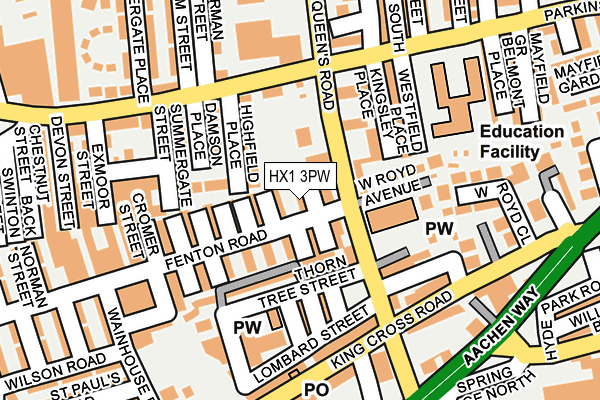 HX1 3PW map - OS OpenMap – Local (Ordnance Survey) HX1 3PW map - OS OpenMap – Local (Ordnance Survey)