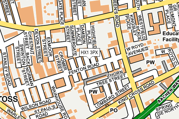HX1 3PX map - OS OpenMap – Local (Ordnance Survey) HX1 3PX map - OS OpenMap – Local (Ordnance Survey)