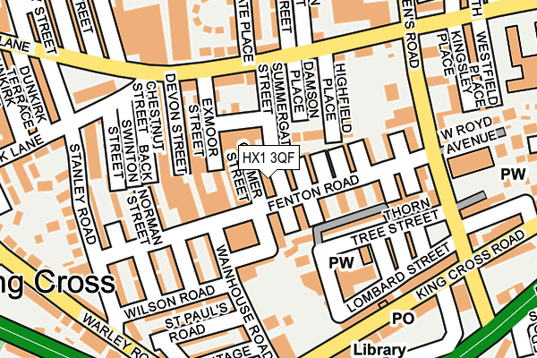 HX1 3QF map - OS OpenMap – Local (Ordnance Survey) HX1 3QF map - OS OpenMap – Local (Ordnance Survey)