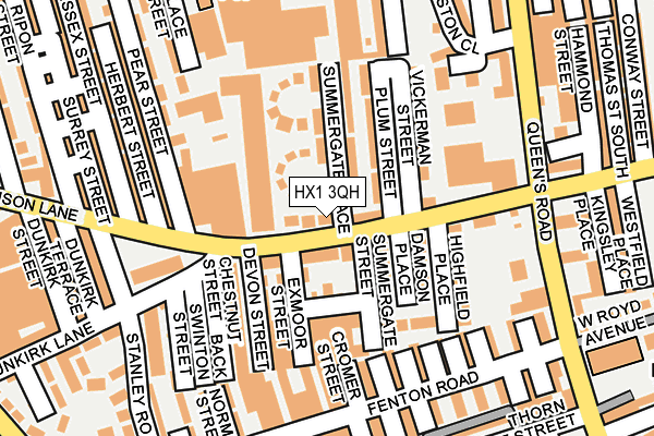 HX1 3QH map - OS OpenMap – Local (Ordnance Survey) HX1 3QH map - OS OpenMap – Local (Ordnance Survey)