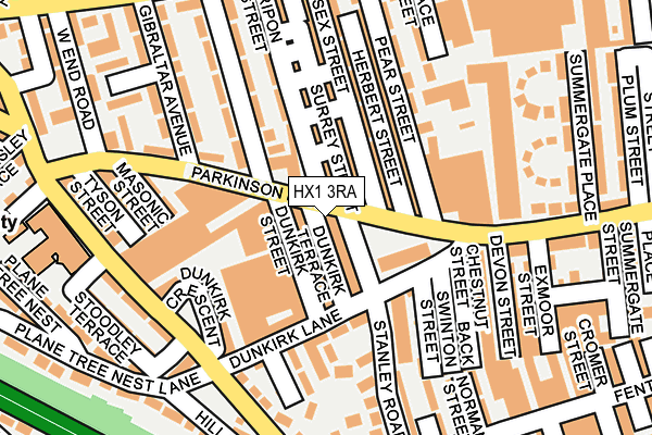 HX1 3RA map - OS OpenMap – Local (Ordnance Survey) HX1 3RA map - OS OpenMap – Local (Ordnance Survey)