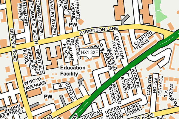 HX1 3XF map - OS OpenMap – Local (Ordnance Survey) HX1 3XF map - OS OpenMap – Local (Ordnance Survey)