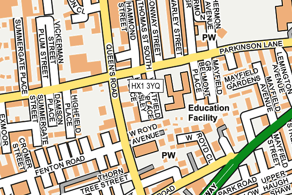 HX1 3YQ map - OS OpenMap – Local (Ordnance Survey) HX1 3YQ map - OS OpenMap – Local (Ordnance Survey)