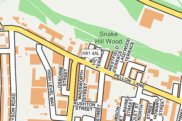 HX1 4AL map - OS OpenMap – Local (Ordnance Survey) HX1 4AL map - OS OpenMap – Local (Ordnance Survey)