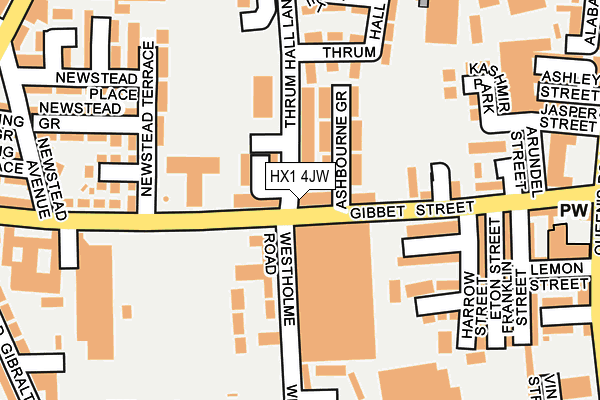 HX1 4JW map - OS OpenMap – Local (Ordnance Survey) HX1 4JW map - OS OpenMap – Local (Ordnance Survey)