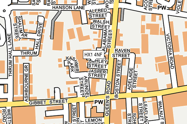 HX1 4NF map - OS OpenMap – Local (Ordnance Survey) HX1 4NF map - OS OpenMap – Local (Ordnance Survey)