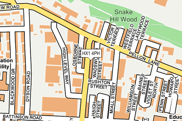 HX1 4PH map - OS OpenMap – Local (Ordnance Survey) HX1 4PH map - OS OpenMap – Local (Ordnance Survey)