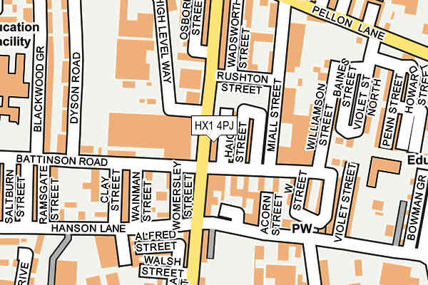 HX1 4PJ map - OS OpenMap – Local (Ordnance Survey) HX1 4PJ map - OS OpenMap – Local (Ordnance Survey)