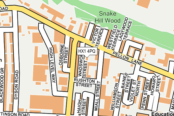 HX1 4PQ map - OS OpenMap – Local (Ordnance Survey) HX1 4PQ map - OS OpenMap – Local (Ordnance Survey)