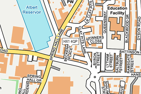HX1 4QP map - OS OpenMap – Local (Ordnance Survey) HX1 4QP map - OS OpenMap – Local (Ordnance Survey)