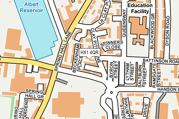 HX1 4QR map - OS OpenMap – Local (Ordnance Survey) HX1 4QR map - OS OpenMap – Local (Ordnance Survey)