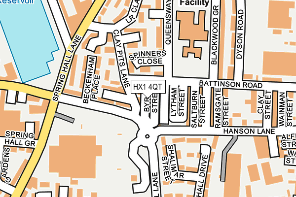 HX1 4QT map - OS OpenMap – Local (Ordnance Survey) HX1 4QT map - OS OpenMap – Local (Ordnance Survey)