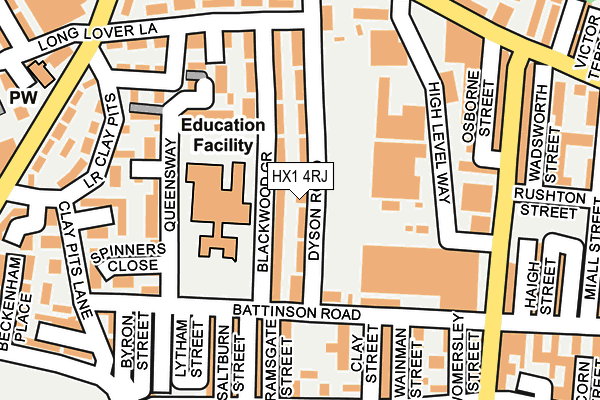 HX1 4RJ map - OS OpenMap – Local (Ordnance Survey) HX1 4RJ map - OS OpenMap – Local (Ordnance Survey)