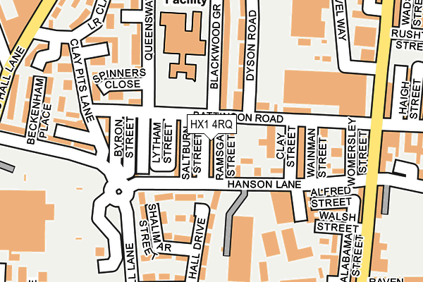 HX1 4RQ map - OS OpenMap – Local (Ordnance Survey) HX1 4RQ map - OS OpenMap – Local (Ordnance Survey)