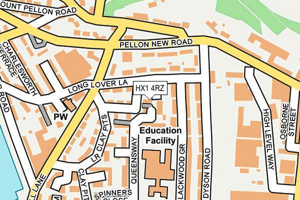 HX1 4RZ map - OS OpenMap – Local (Ordnance Survey) HX1 4RZ map - OS OpenMap – Local (Ordnance Survey)