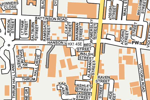 HX1 4SE map - OS OpenMap – Local (Ordnance Survey) HX1 4SE map - OS OpenMap – Local (Ordnance Survey)