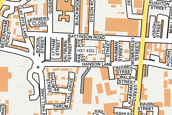 HX1 4SQ map - OS OpenMap – Local (Ordnance Survey) HX1 4SQ map - OS OpenMap – Local (Ordnance Survey)