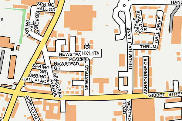 HX1 4TA map - OS OpenMap – Local (Ordnance Survey) HX1 4TA map - OS OpenMap – Local (Ordnance Survey)