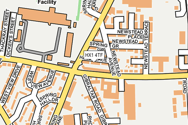 HX1 4TF map - OS OpenMap – Local (Ordnance Survey) HX1 4TF map - OS OpenMap – Local (Ordnance Survey)