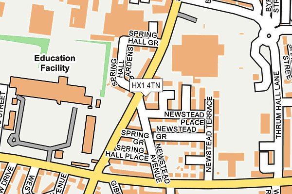 HX1 4TN map - OS OpenMap – Local (Ordnance Survey) HX1 4TN map - OS OpenMap – Local (Ordnance Survey)