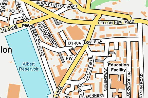 HX1 4UA map - OS OpenMap – Local (Ordnance Survey) HX1 4UA map - OS OpenMap – Local (Ordnance Survey)