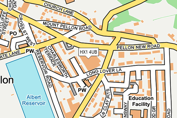 HX1 4UB map - OS OpenMap – Local (Ordnance Survey) HX1 4UB map - OS OpenMap – Local (Ordnance Survey)