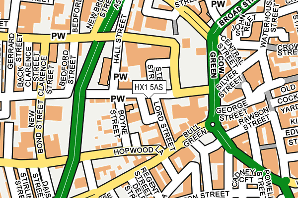 HX1 5AS map - OS OpenMap – Local (Ordnance Survey)