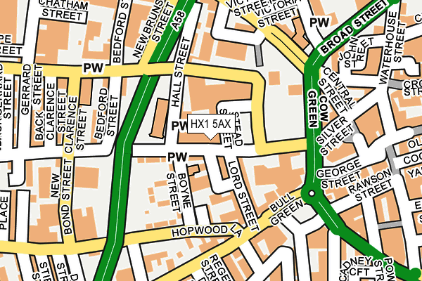HX1 5AX map - OS OpenMap – Local (Ordnance Survey) HX1 5AX map - OS OpenMap – Local (Ordnance Survey)