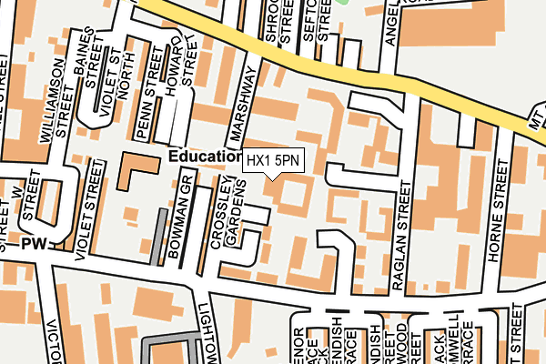 HX1 5PN map - OS OpenMap – Local (Ordnance Survey) HX1 5PN map - OS OpenMap – Local (Ordnance Survey)