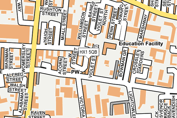 HX1 5QB map - OS OpenMap – Local (Ordnance Survey) HX1 5QB map - OS OpenMap – Local (Ordnance Survey)