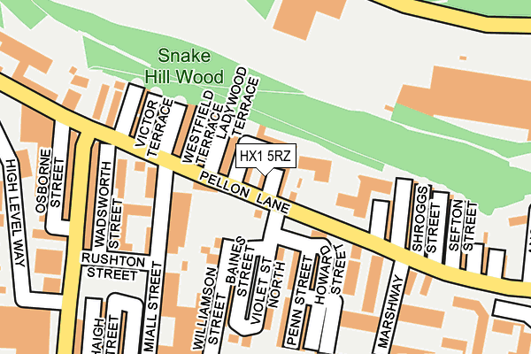 HX1 5RZ map - OS OpenMap – Local (Ordnance Survey)