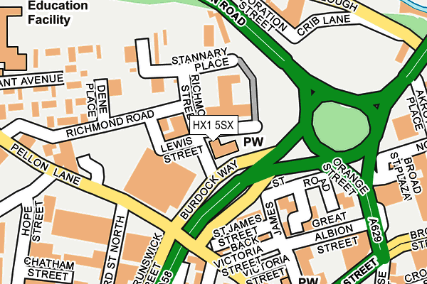 HX1 5SX map - OS OpenMap – Local (Ordnance Survey) HX1 5SX map - OS OpenMap – Local (Ordnance Survey)