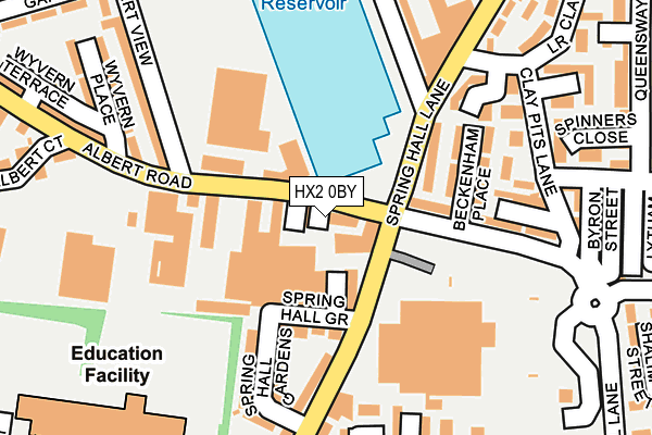 HX2 0BY map - OS OpenMap – Local (Ordnance Survey) HX2 0BY map - OS OpenMap – Local (Ordnance Survey)