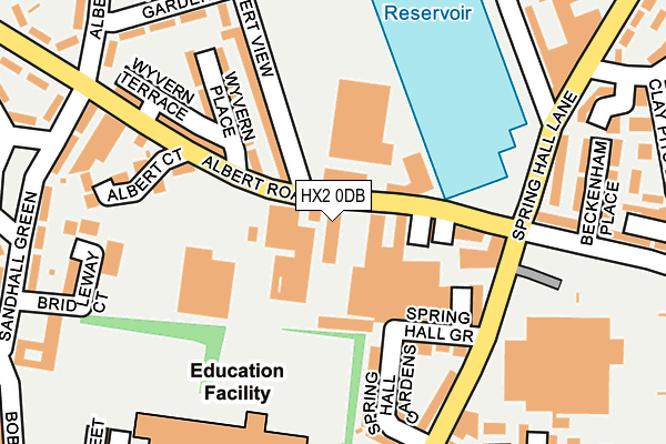 HX2 0DB map - OS OpenMap – Local (Ordnance Survey) HX2 0DB map - OS OpenMap – Local (Ordnance Survey)