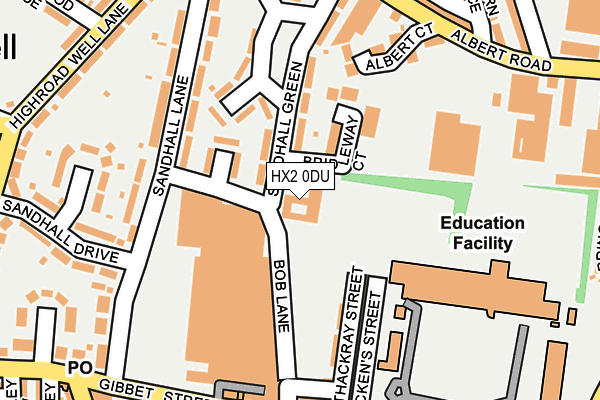 HX2 0DU map - OS OpenMap – Local (Ordnance Survey) HX2 0DU map - OS OpenMap – Local (Ordnance Survey)
