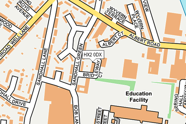 HX2 0DX map - OS OpenMap – Local (Ordnance Survey) HX2 0DX map - OS OpenMap – Local (Ordnance Survey)