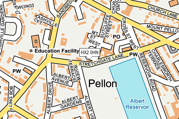 HX2 0HN map - OS OpenMap – Local (Ordnance Survey)