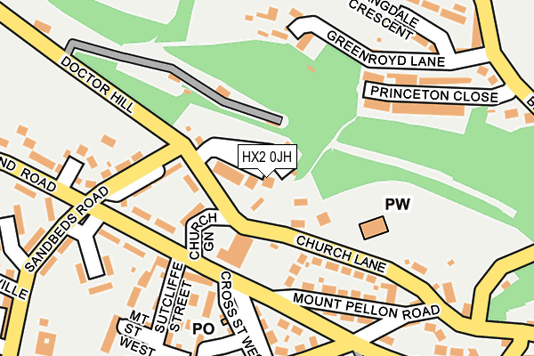 HX2 0JH map - OS OpenMap – Local (Ordnance Survey) HX2 0JH map - OS OpenMap – Local (Ordnance Survey)