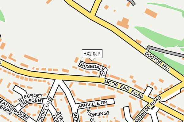 HX2 0JP map - OS OpenMap – Local (Ordnance Survey) HX2 0JP map - OS OpenMap – Local (Ordnance Survey)