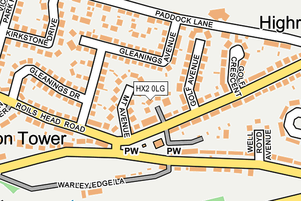 HX2 0LG map - OS OpenMap – Local (Ordnance Survey) HX2 0LG map - OS OpenMap – Local (Ordnance Survey)