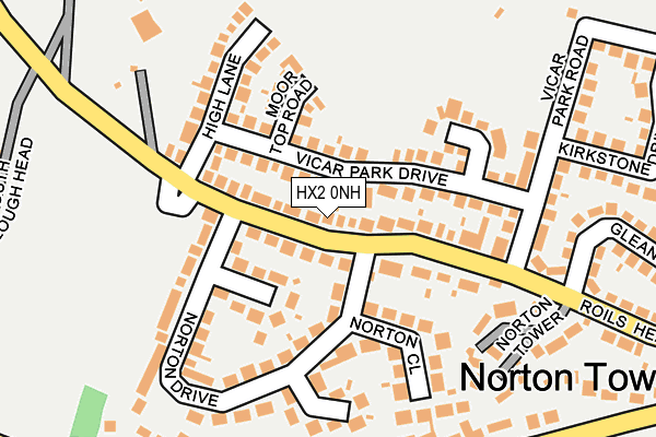HX2 0NH map - OS OpenMap – Local (Ordnance Survey) HX2 0NH map - OS OpenMap – Local (Ordnance Survey)