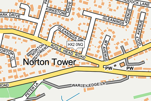 HX2 0NQ map - OS OpenMap – Local (Ordnance Survey) HX2 0NQ map - OS OpenMap – Local (Ordnance Survey)