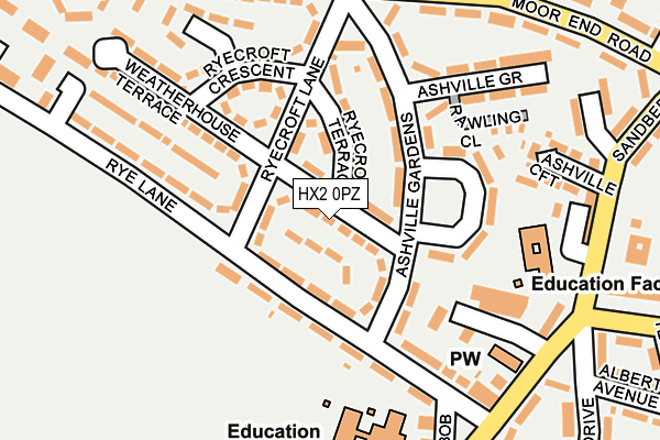 HX2 0PZ map - OS OpenMap – Local (Ordnance Survey) HX2 0PZ map - OS OpenMap – Local (Ordnance Survey)