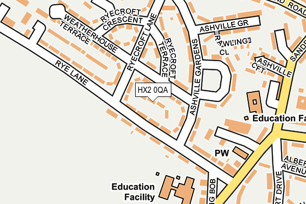 HX2 0QA map - OS OpenMap – Local (Ordnance Survey) HX2 0QA map - OS OpenMap – Local (Ordnance Survey)