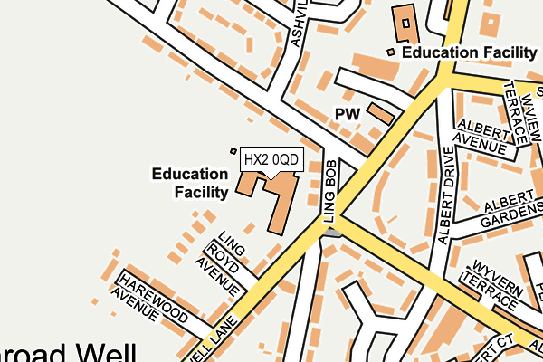 HX2 0QD map - OS OpenMap – Local (Ordnance Survey) HX2 0QD map - OS OpenMap – Local (Ordnance Survey)