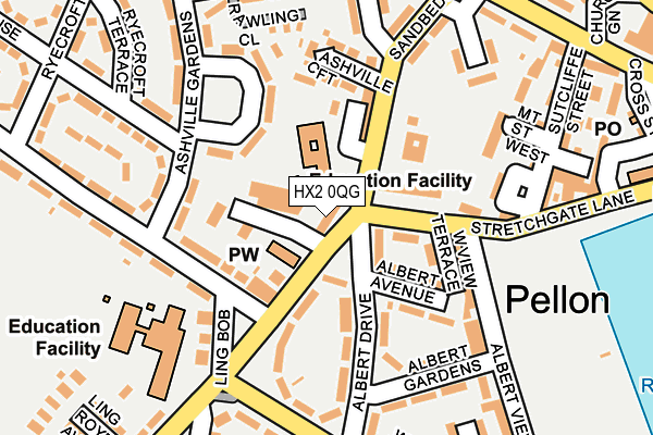 HX2 0QG map - OS OpenMap – Local (Ordnance Survey) HX2 0QG map - OS OpenMap – Local (Ordnance Survey)