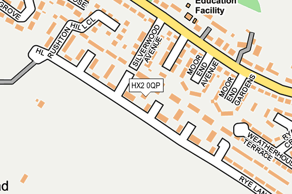 HX2 0QP map - OS OpenMap – Local (Ordnance Survey) HX2 0QP map - OS OpenMap – Local (Ordnance Survey)